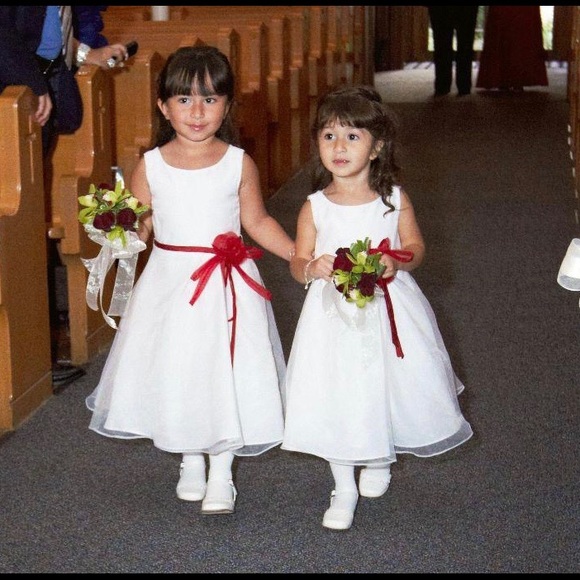 White flower girl dress - Picture 5 of 5